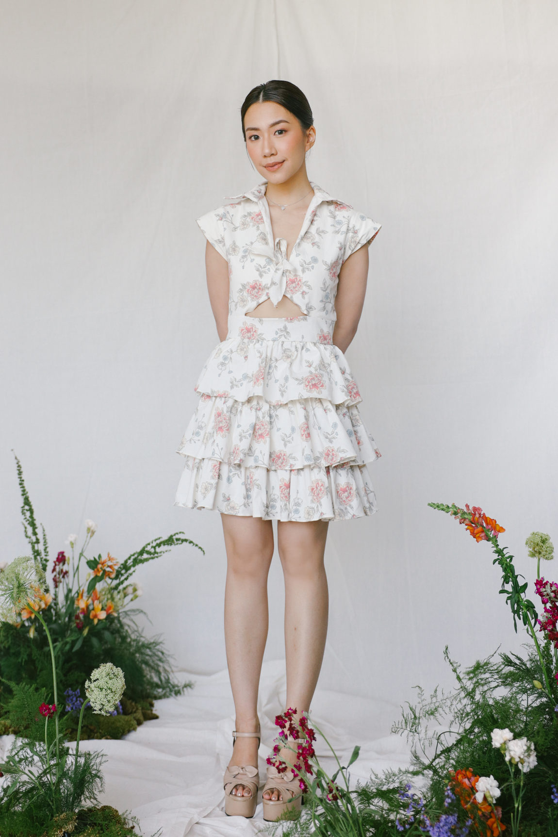 TESSA FLORAL MINI DRESS